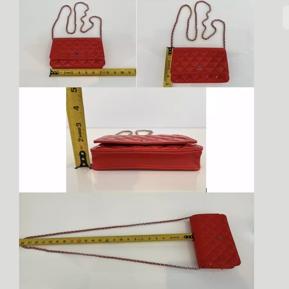 CHANEL GORGEOUS CORAL WALLET ON A CHAIN NEW IN BOX - Picture 16 of 16